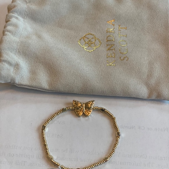 REG $45 KENDRA SCOTT GOLD HADLEY BUTTERFLY STRETCH BRACELET-VERY PRETTY - Picture 5 of 8